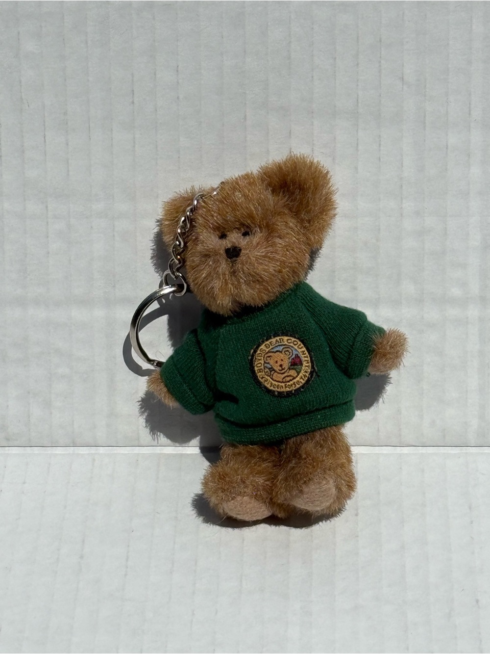 Boyd’s Bear Keychain  Brown Teddy Bear Keychain with Green Sweater